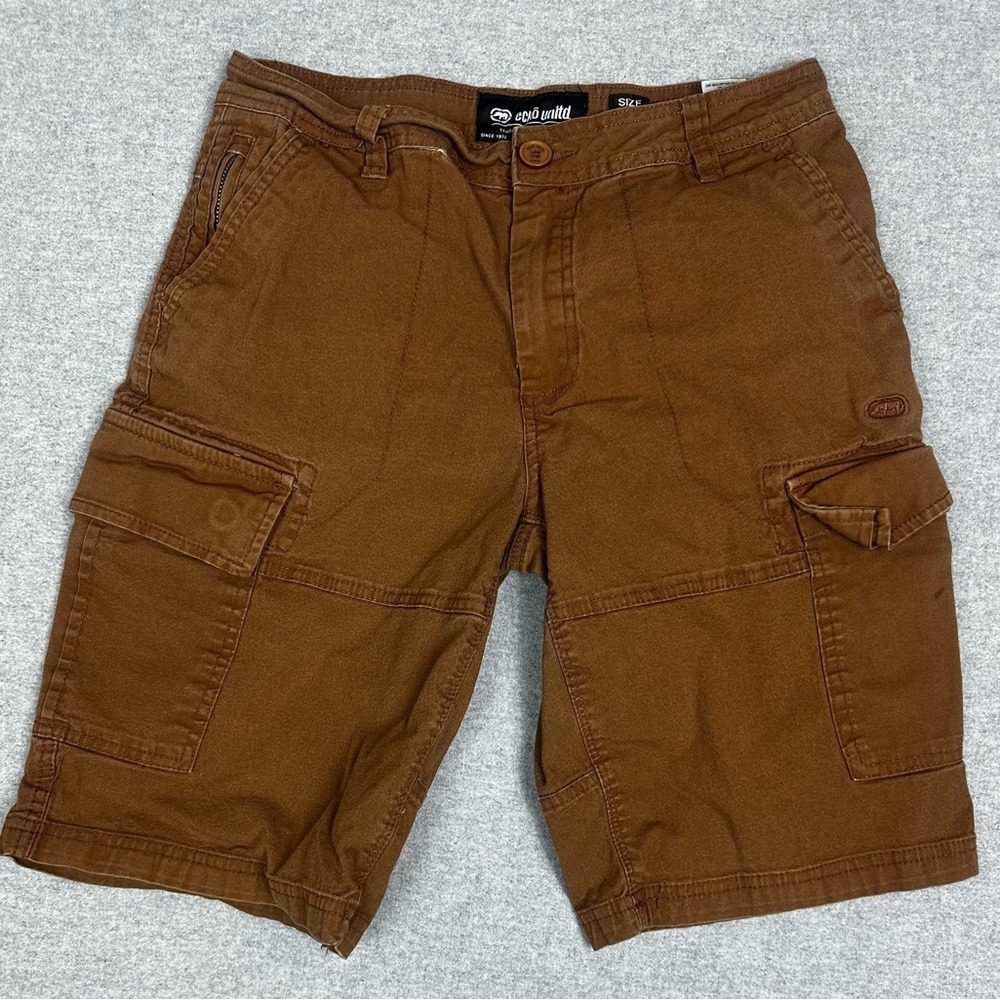Ecko Unltd Shorts Mens 30 Brown Cargo Multi Pocket Outdoor Utility Classic Style